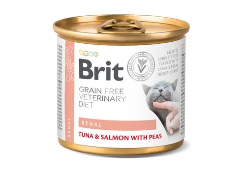 Brit Grain Free Veterinary Diet Cat Renal Tuńczyk, Łosoś I Groszek 200g na Arena.pl