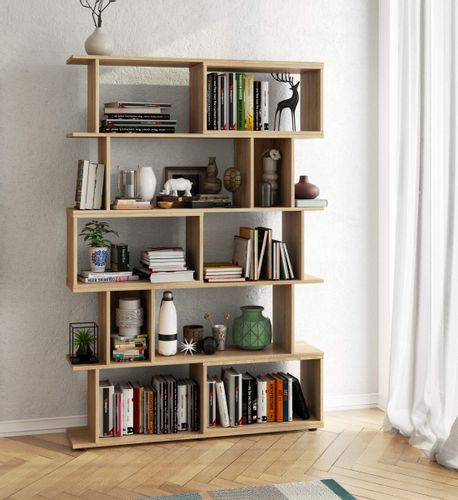 Regał z półkami FIX - dąb sonoma na Arena.pl