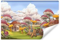 Fototapeta Do Pokoju Dzieci DOMEK Muchomory Abstrakcja Bajka 368cm x 254cm