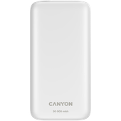 CANYON Powerbank PB-301 LED 30000 mAh PD 20W QC 3.0 Biały