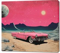 Obraz 100x90cm Kabriolet W Kosmosie