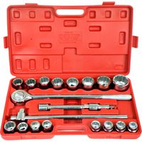 Zestaw kluczy nasadowych 3/4" 21el 12-kątne 19-50mm SilverTools SK-021-02
