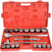 Zestaw kluczy nasadowych 3/4" 21el 12-kątne 19-50mm SilverTools SK-021-02