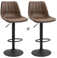 Zestaw 2 stołków barowych hoker z podnóżkiem hokery