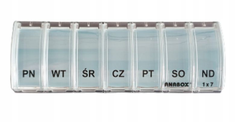 Pudełko pojemnik na tabletki leki ORGANIZER anabox zdjęcie 1