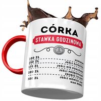 Kubek Czerwony Dla Córki Na Dzień Dziecka Prezent Z Nadrukiem Ze Zdjęciem