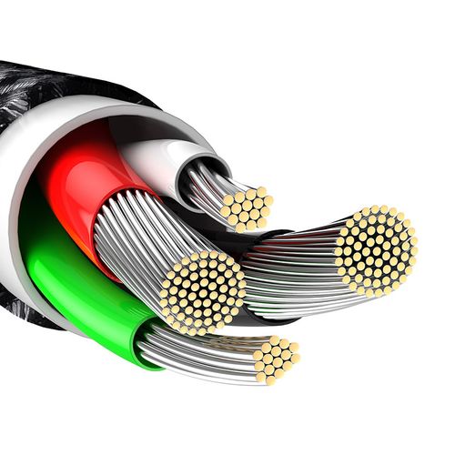 kabel usb do lightning baseus tungsten gold, 2.4a, 2m (czarny) na Arena.pl