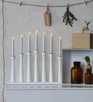 7-płomienna lampa świecznikowa Maseskar candle biała