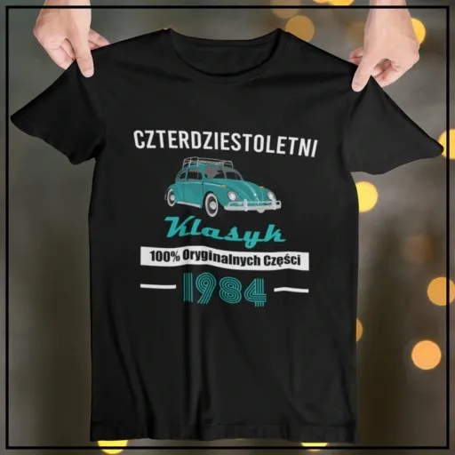 PREZENT NA 30 40 50 60 70 URODZINY DLA TATY FACETA MĘSKA KOSZULKA KLASYK zdjęcie 11