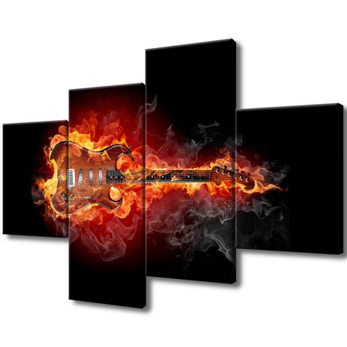 Obraz Na Ścianę 120X80 Płonąca Gitara na Arena.pl