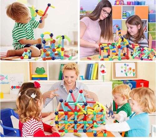 KLOCKI MAGNETYCZNE KONSTRUKCYJNE 42 ELEMENTY MEGA DUŻY ZESTAW EDUKACYJNE na Arena.pl