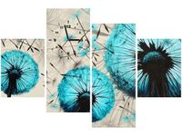 120CM 80CM ZEGAR 4 ELEM DMUCHAWCE BEŻOWYM TLE OBRAZ ŚCIENNY