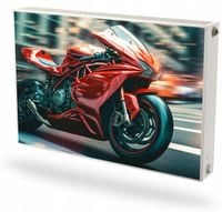 Mata magnetyczna magnes na grzejnik kaloryfer na wymiar CZERWONY MOTOCYKL