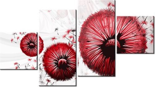 90CM 160 OBRAZ 4 ELEM CZERWONE DMUCHAWCE ŚCIENNY na Arena.pl