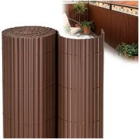 Osłona PVC maskująca na balkon, taras, ogrodzenie 500x140 cm brązowa