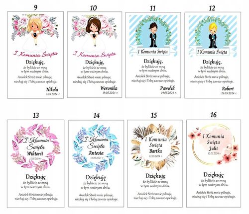 Podziękowanie dla gości breloczek ANIOŁEK KOMUNIA PAMIĄTKA na Arena.pl