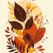 Plakat 20x20cm Barwne Oblicze Jesieni