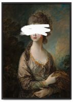 Plakat portret spray pop art 61x91 cm w czarnej ramie