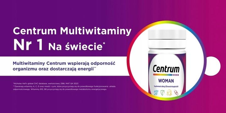 Centrum Suplement Diety dla Kobiet 90 Tabletek zdjęcie 4