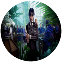 Opłatek na tort Wednesday Addams