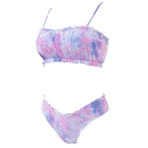 DWUCZĘŚCIOWY STRÓJ KĄPIELOWY BIKINI OPASKA BANDEAU FIGI KOSTIUM PLAŻA BASEN zdjęcie 6