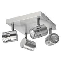 LAMPA SUFITOWA GEO PLAFON 4X GU10 STAL SZCZOTKOWANA PLAFON