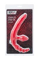 strapon wibrujący black&red silikonowy czerwony 35 cm