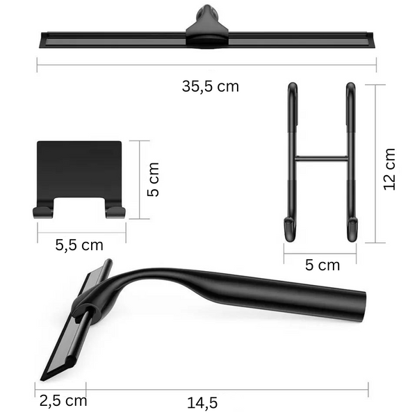 DELVANT QUES ŚCIĄGACZKA DO WODY Z UCHWYTEM METALOWA ŁAZIENKOWA CHROM zdjęcie 2