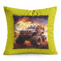 PODUSZKA ŻÓŁTA PREZENT - AUTO MONSTER TRUCK