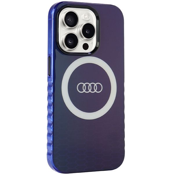 Etui Audi do iPhone 15 Pro, Niebieski, MagSafe zdjęcie 6