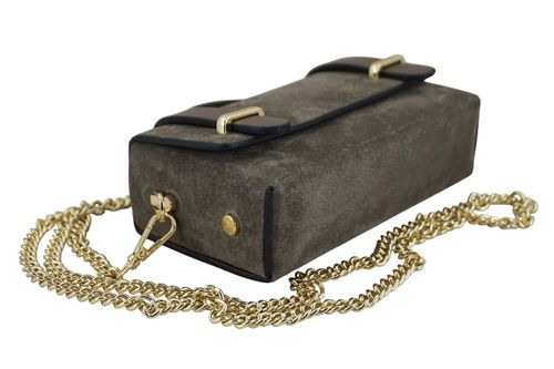 Zamszowa torebka Barberinis wizytowa - Beżowa ciemna na Arena.pl