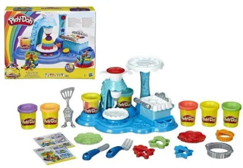 PLAY-DOH CIASTOLINA ZESTAW FABRYKA CIASTEK +7 TUB na Arena.pl