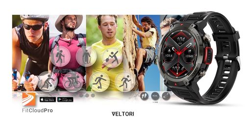 Smartwatch Veltori VT140-1 Czarny Pasek Silikonowy na Arena.pl