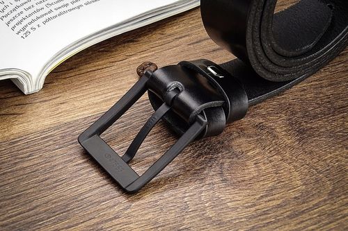 PASEK MĘSKI GRACIO CZARNA KLAMRA KLASYK Skórzany na Arena.pl