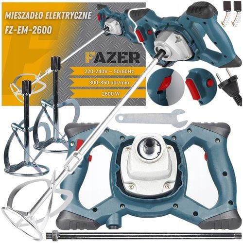 MIESZADŁO DO KLEJU BETONU FARB ELEKTRYCZNE 2600W + x2 MIESZALNIK na Arena.pl