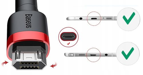 Kabel USB do Micro USB Baseus Cafule 1.5A 2m (czerwono-czarny) na Arena.pl