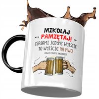 Kubek Czarny Dla Mikołaja Kolegi Na Prezent Z Nadrukiem Ze Zdjęciem