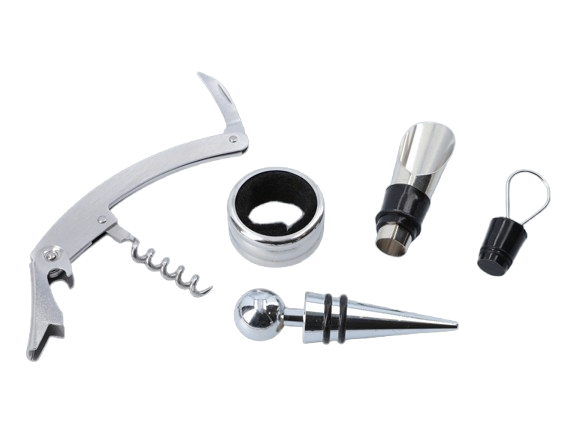 Drewniana Skrzynka na Wino z Akcesoriami – Elegancki Zestaw do Wina zdjęcie 2