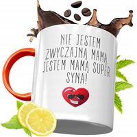 Kubek Pomarańczowy Dla Mamy Mamusi Dzień Mamy Z Nadrukiem Ze Zdjęciem
