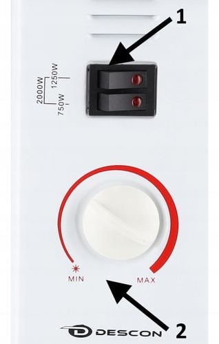 Grzejnik elektryczny Konwektorowy 2000W Kaloryfer Termostat Energooszczędny na Arena.pl