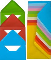 Koperty kolorowe C6 - 10 kolorów ART KING 100 sztuk zestaw mix kolor