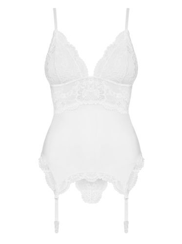 Bielizna-810-Cor-2 Gorset I Stringi Biały  S/M na Arena.pl