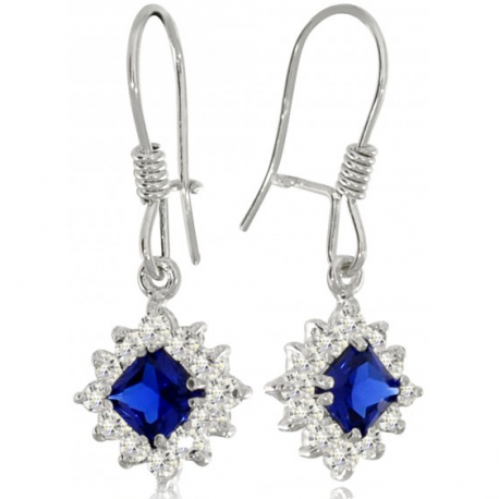 SREBRNY KOMPLET KARMAZYCJA Z SZAFIRAMI PRÓBA SREBRA 925 na Arena.pl