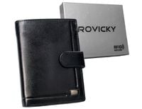 elegancki portfel męski ze skóry naturalnej - rovicky