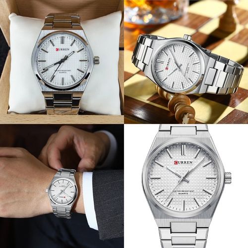 ZEGAREK MĘSKI CURREN PRX +BOX +GRAWER stalowy srebrny na Arena.pl