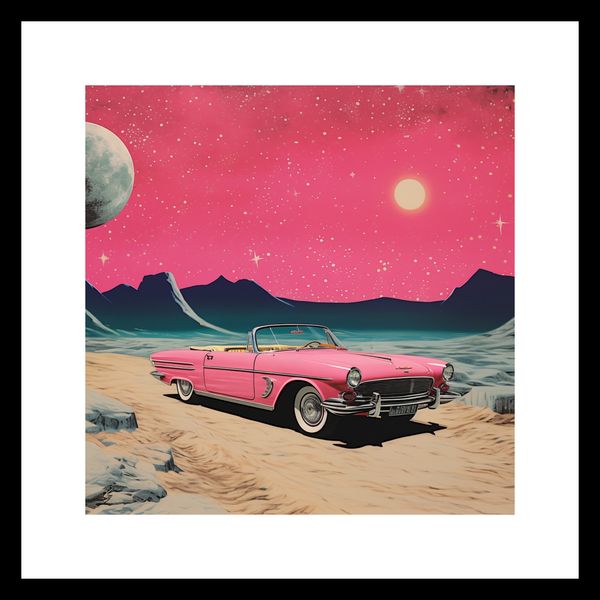 Plakat 30x30cm Kabriolet W Kosmosie zdjęcie 3