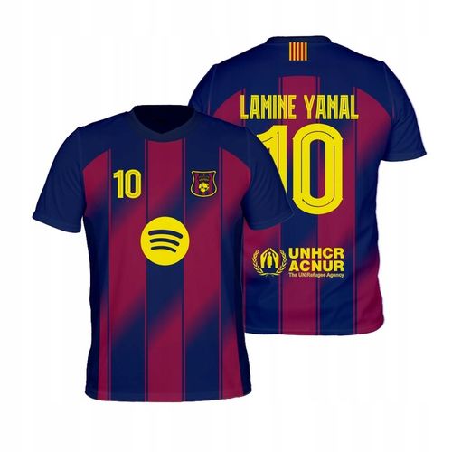 YAMAL Barcelona strój koszulka spodenki getry rozmiar 134 na Arena.pl