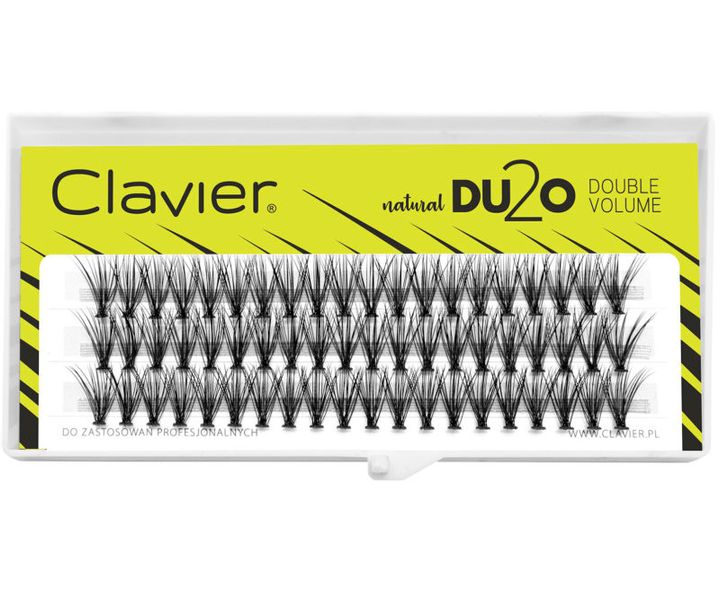CLAVIER Kępki rzęs DU2O Double Volume - 10mm zdjęcie 2