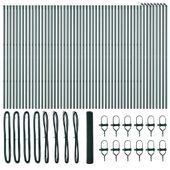 Ogrodzenie z słupkami Zielony 1 x 100 m Stal pokryta PCV