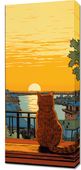Obraz 40x90cm Zachód przez Kocie Oczy